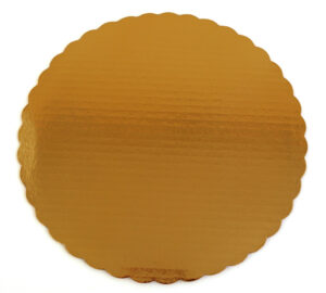 Base Redonda Carton  12" Gold 100 Un