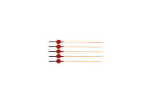 Brocheta Bambú 12 cm Rojo/Negro 200 Un