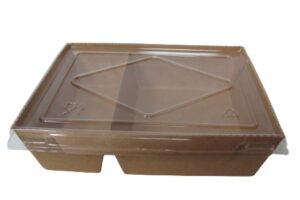 Band  Kraft Carton Div C/ Tapa Clear 200 Un 900ml