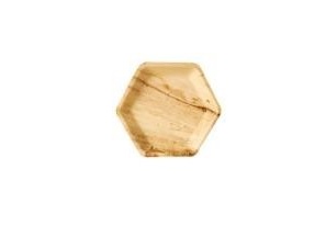 Platos hexag palma 23.5 x 3 cm / Pq 25 Ud