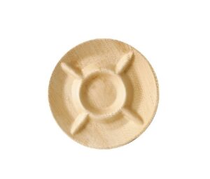 Plato palma c/division Ø 24.5 x 2 cm / Pq 6 Un