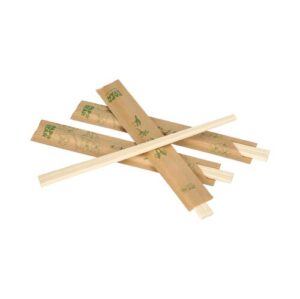 Chopsticks madera 21 cm  empapelados 100 Un