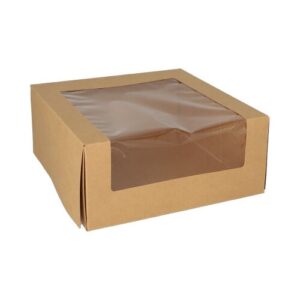 Caja Kraft c/ventana PLA 10x23x23 cm 25 Un