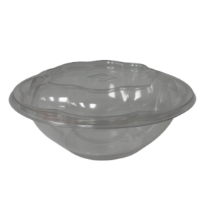 Salad Bowl Clear C/Tapa 24 oz 150 Un