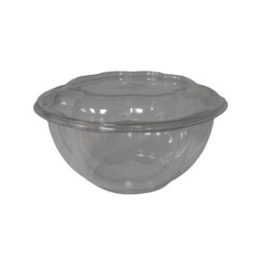 Salad Bowl Clear  C/Tapa 32 oz 150 Un